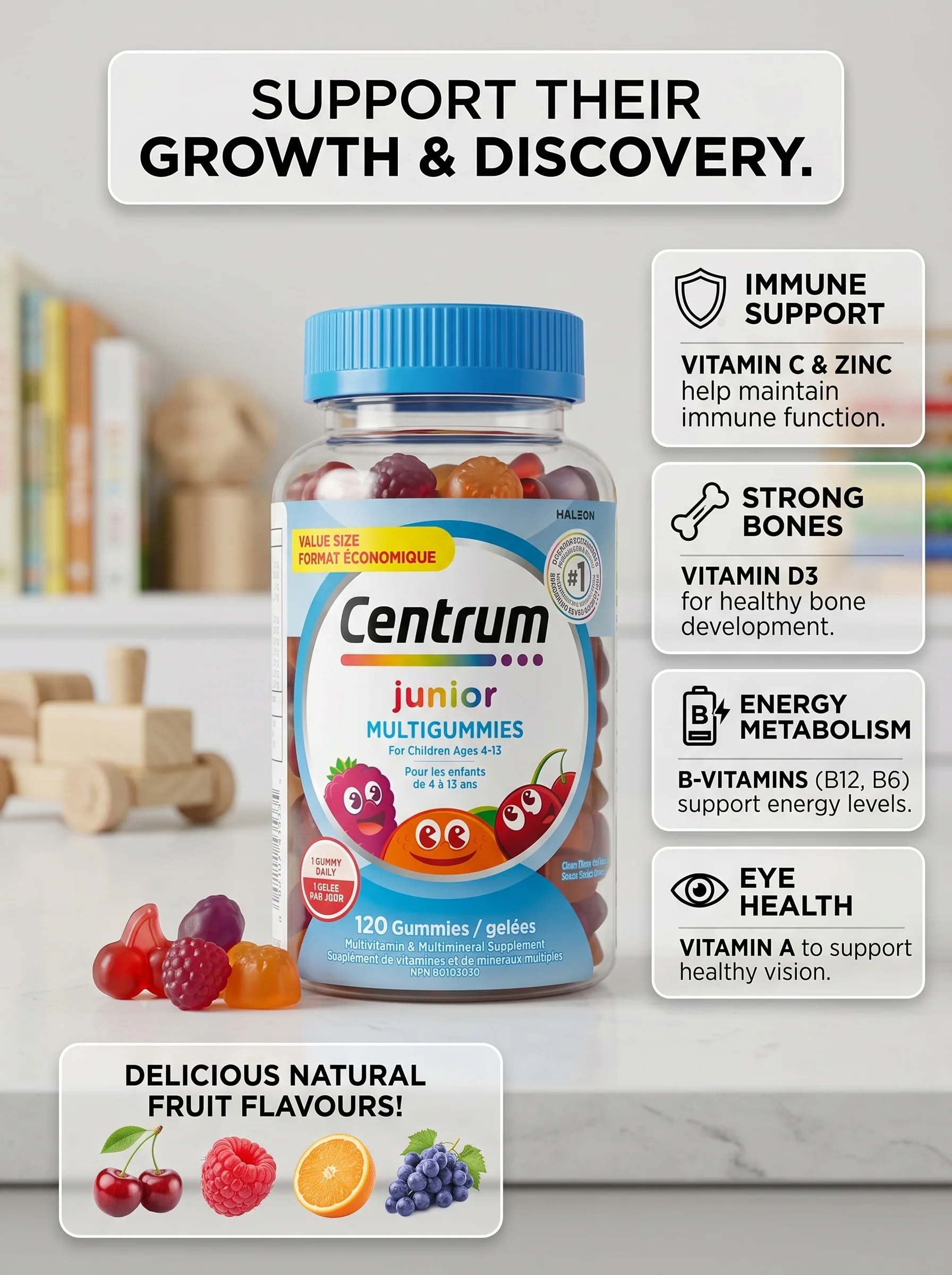 Centrum Kids/ Junior Multivitamin Gummies 110s - Image 2
