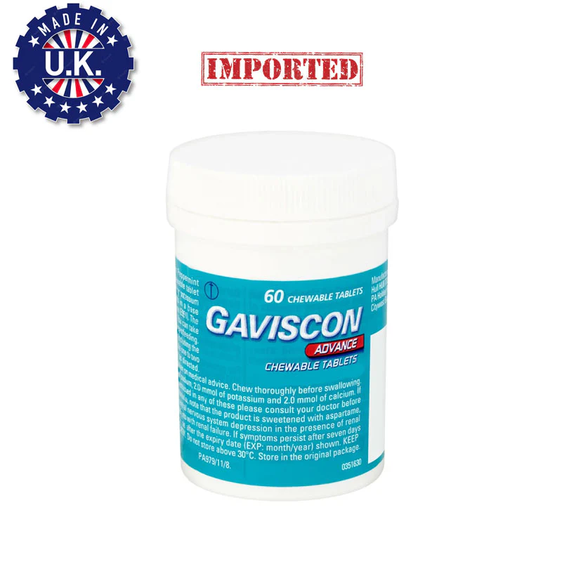 UK Gaviscon Advance 60 Chewable Tablets