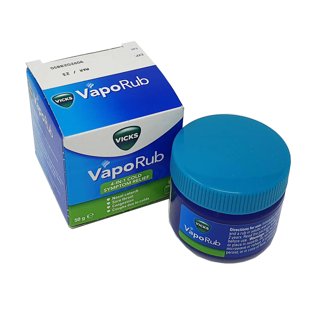 UK Vicks VapoRub, Relief of Cough Cold and Flu Like Symptoms, Jar 50g